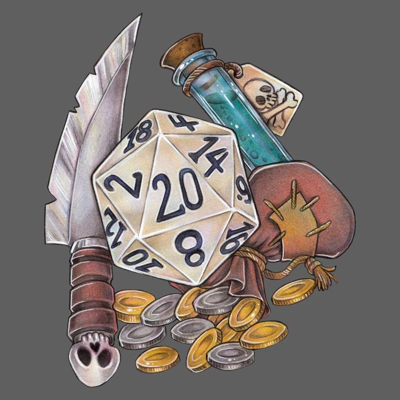 RPG Tabletop D20 Dice Gift Thief Robbery