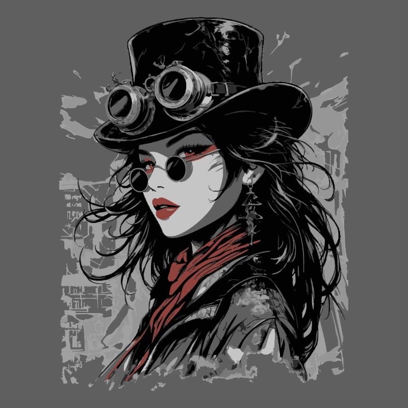 Steampunk Diva mit Goggles