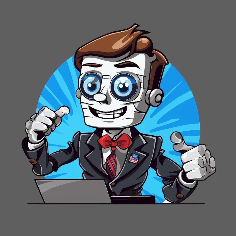 Robot streamer in a suit
