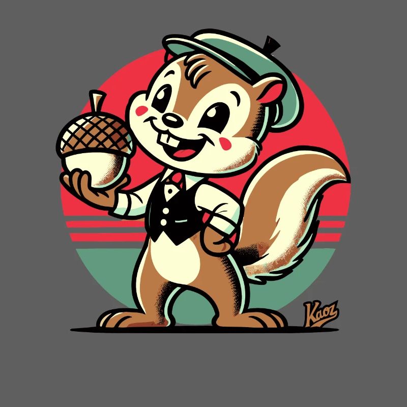 Squirrel with hazelnut