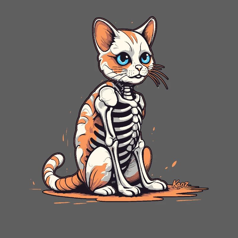 Skelett-Katze