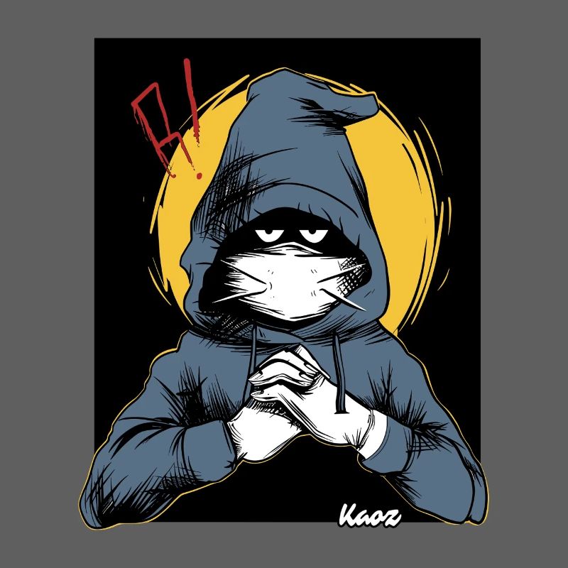 Verdächtiger in einem Kapuzenpullover