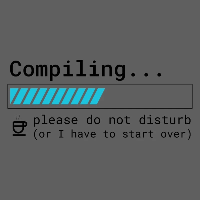 Funny Programmer T-Shirt - Compiling Please