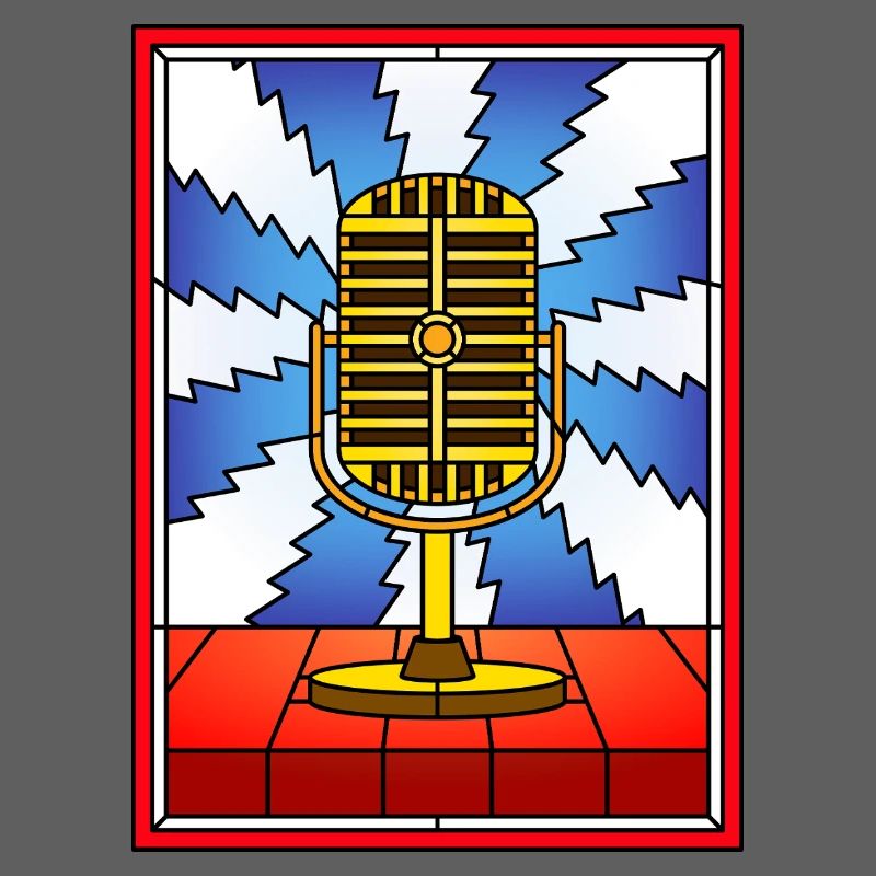 Conception rétro de vitrail micro