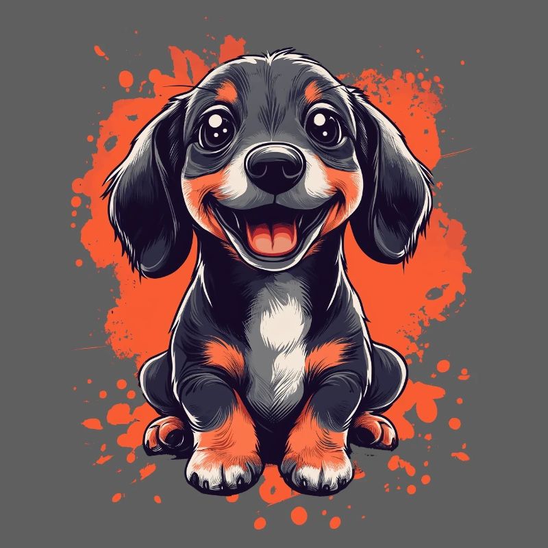 Teckel chiot chien drôle chiens