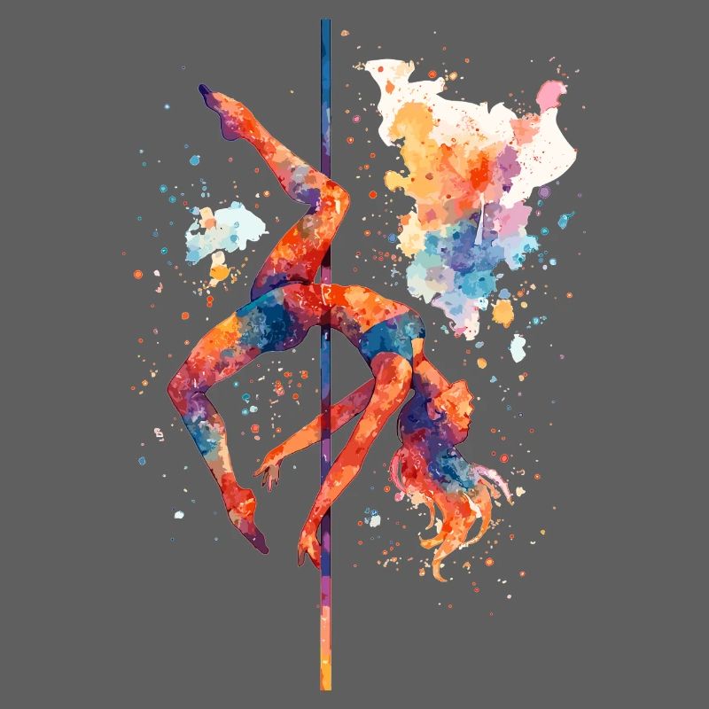 Pole Dance Pole Dancer Aquarelle Couleur Cadeau
