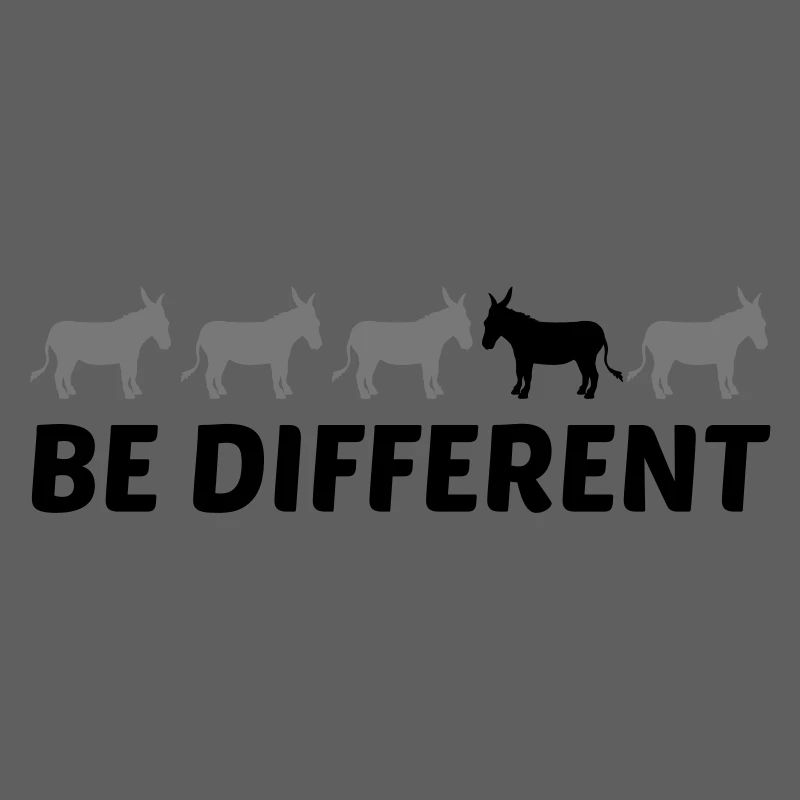 text anders be different esel pferd pony klein pac