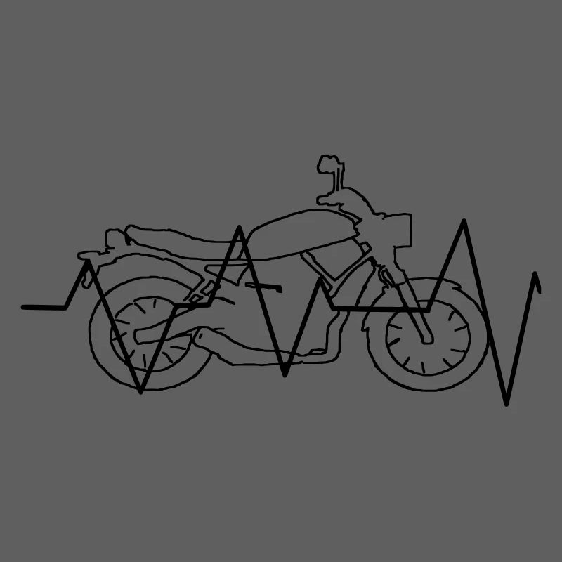 Motorrad Herzfrequenz Geschenk Geschenkidee