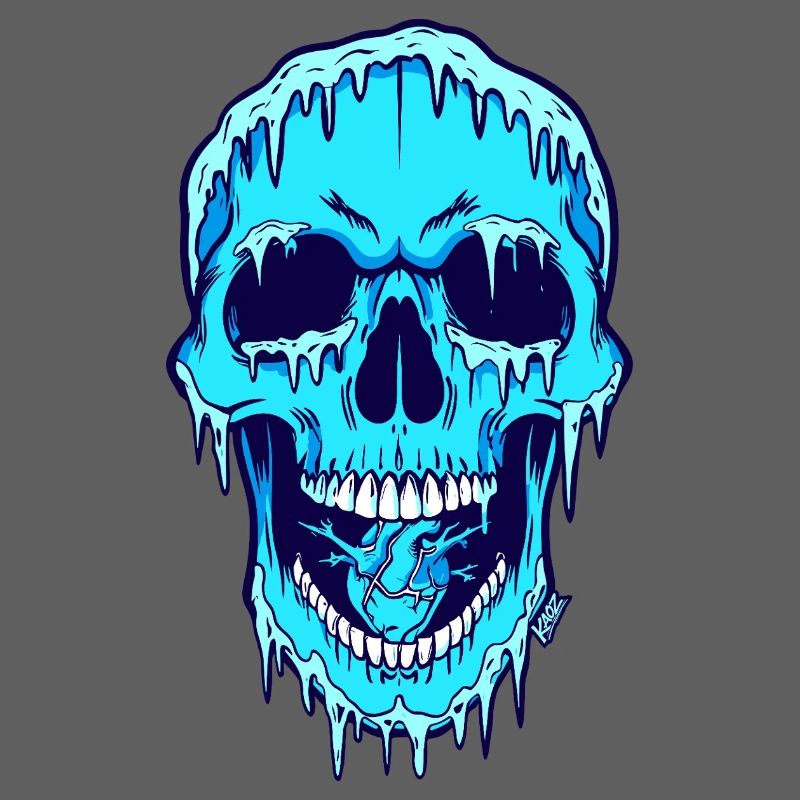 Schmelzender Blauschädel