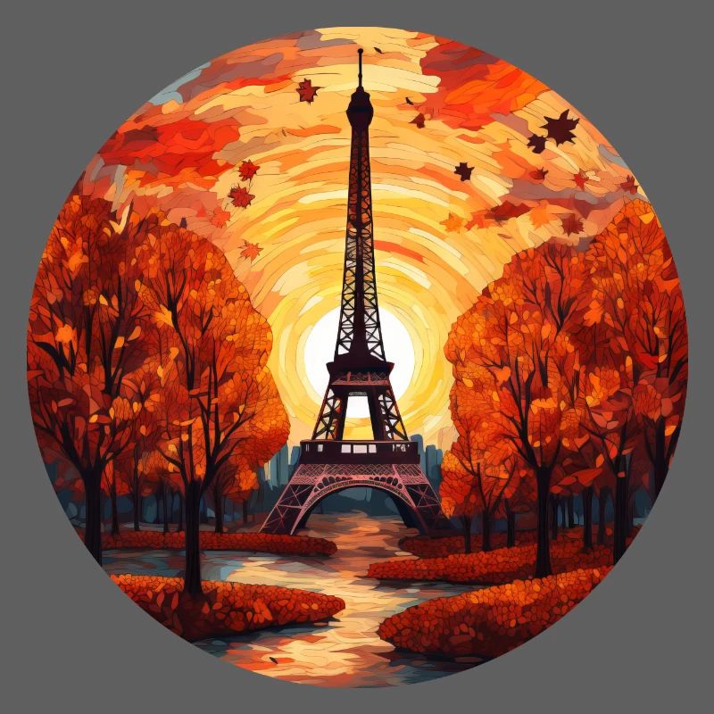 Tour Eiffel d’automne : Paris en feuillage d’automne