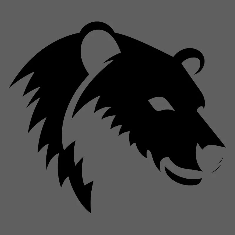 Bär Silhouette eines Eisbärkopfes