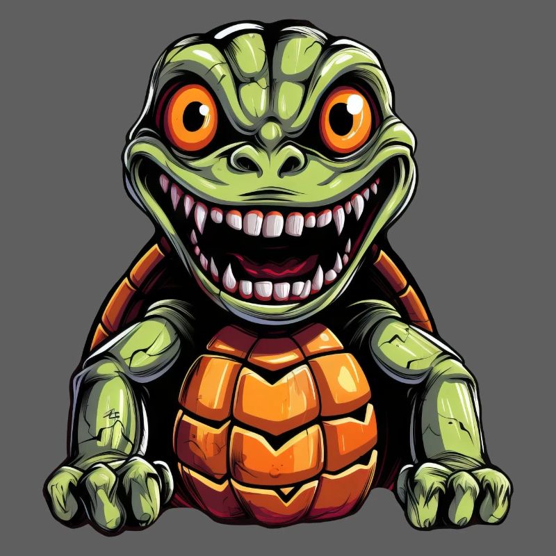 Horror Turtle: Grains de citrouille effrayants d’Halloween