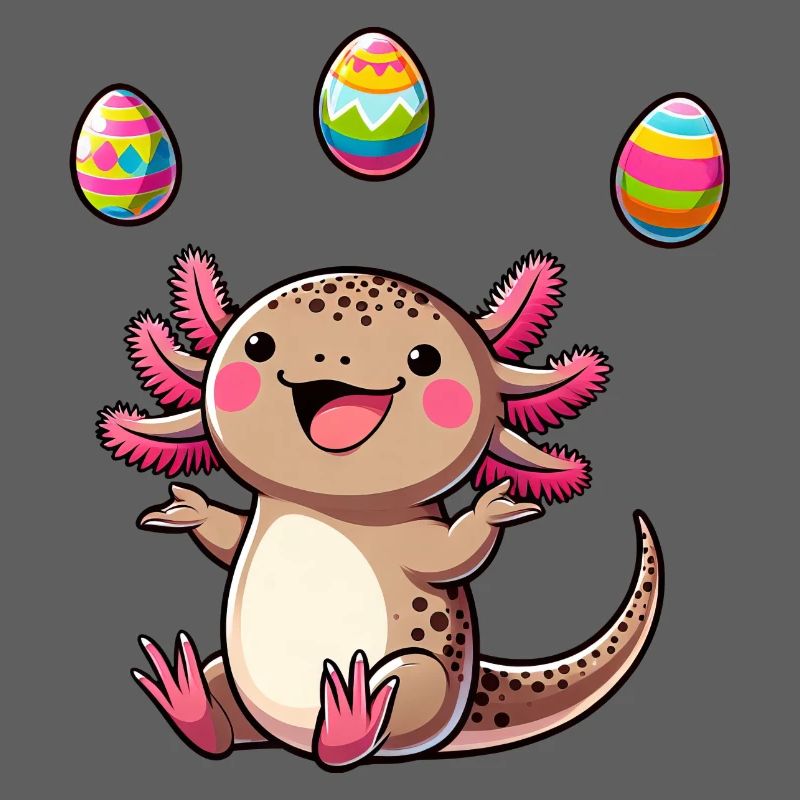Polar Bear & Axolotl Easter Egg Cartoon