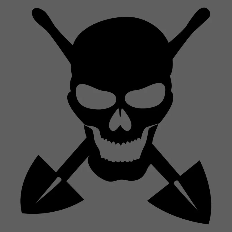 Skull digging shovel scoop gift idea