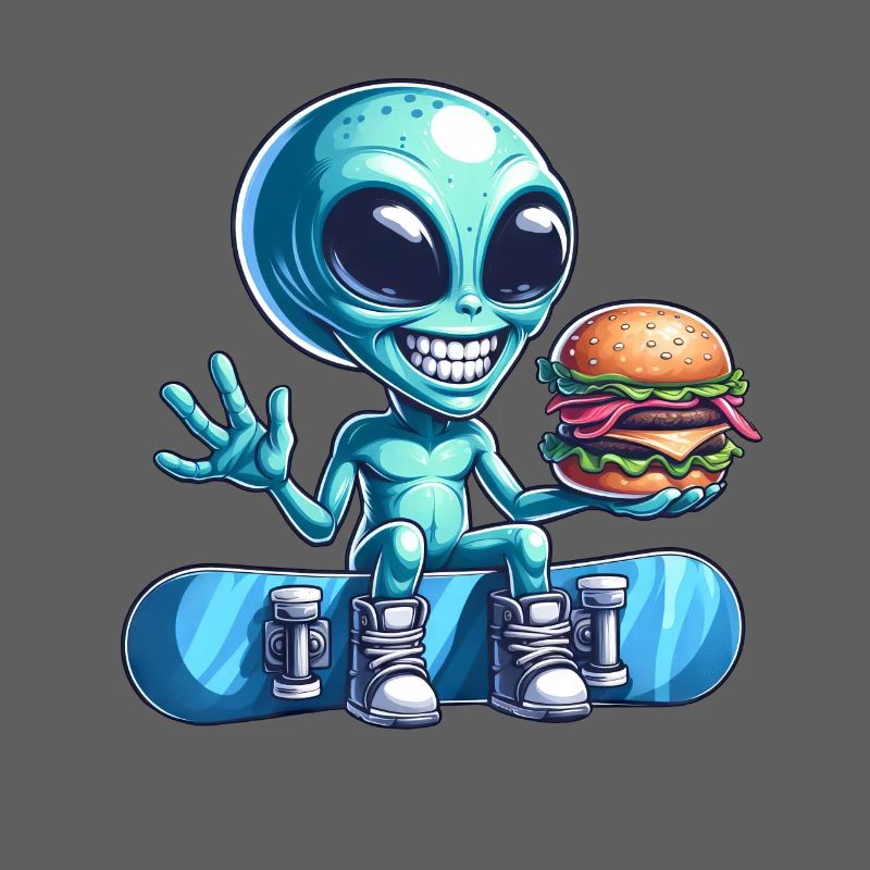 Alien Snowboarder Hamburger Restauration Rapide