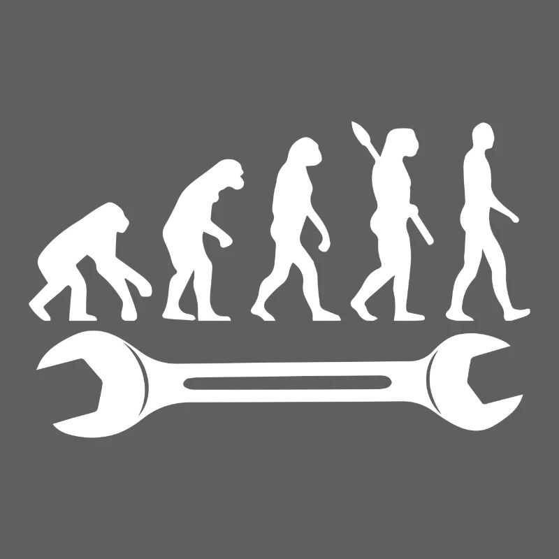 Evolution T-Shirt Mechanic Spanner Tool