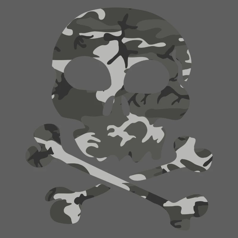 Skull in camouflage pattern