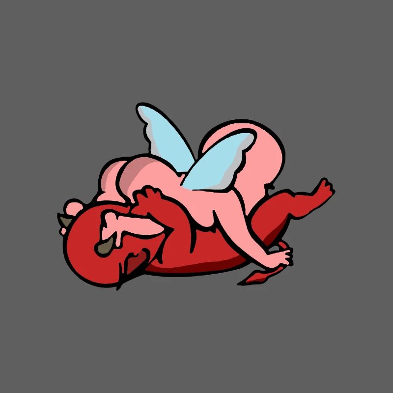 Playing angels and devils hug my hug