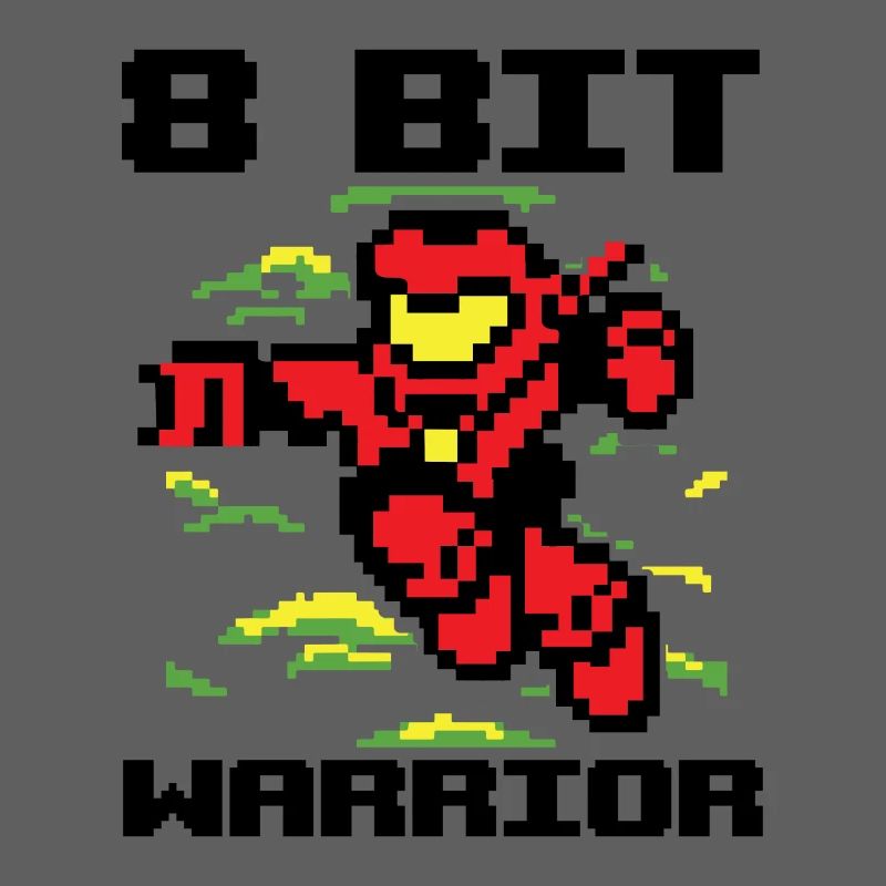 8 bits Warrior Pixel Jeu vidéo Cadeau de jeu
