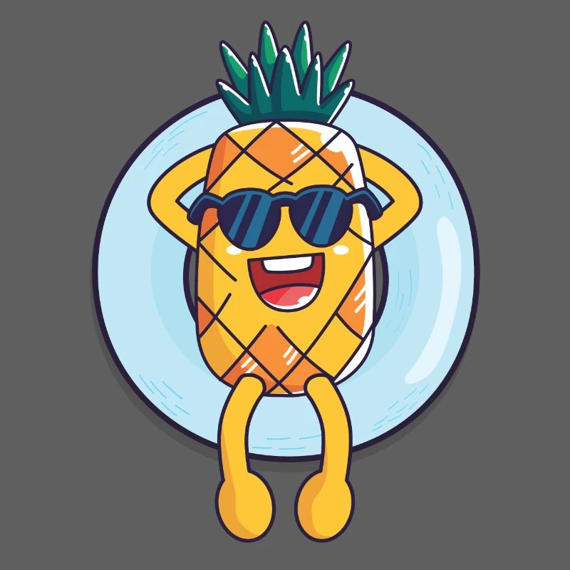 Fresco ananas galleggiante