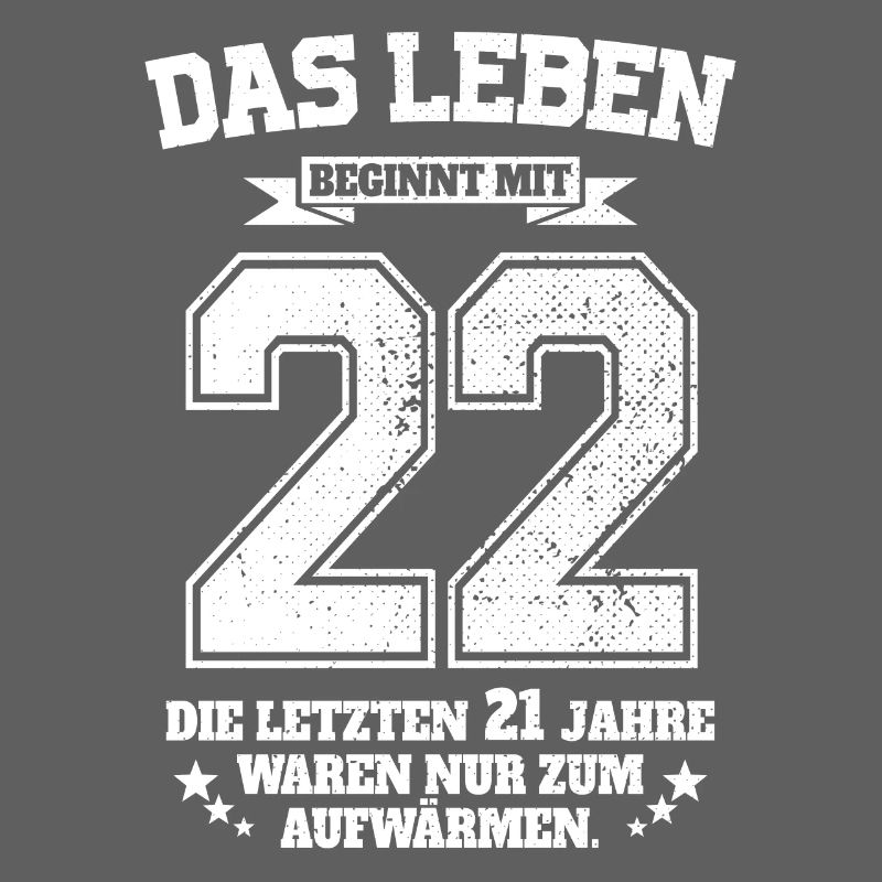 22. Geburtstag Geschenk Das Leben Beginnt Mit 22