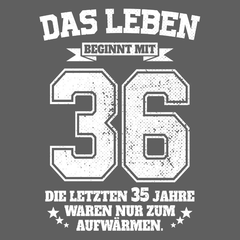 36. Geburtstag Geschenk Das Leben Beginnt Mit 36