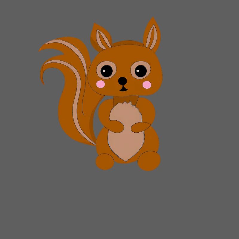 Süßes Kawaii Eichhörnchen
