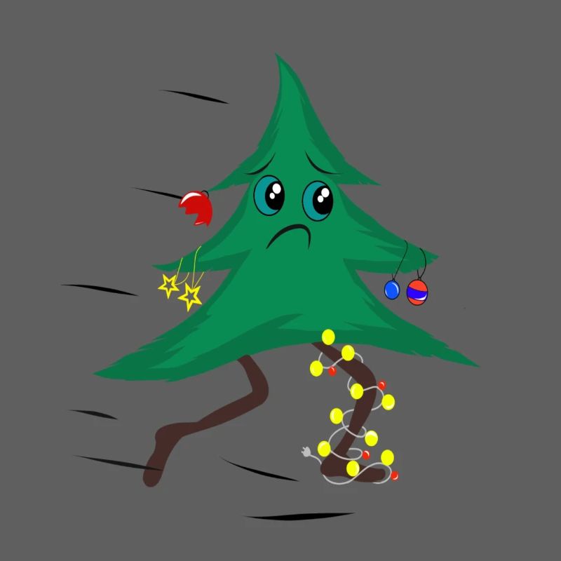 Arbre de Noël en cours d'exécution