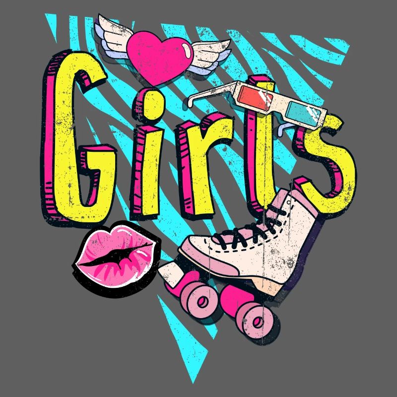 Mädchen Retro Roller Pop Art