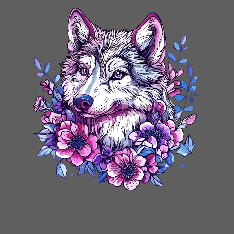 Loup fleur : explosion de couleurs dans la couronne de fleurs
