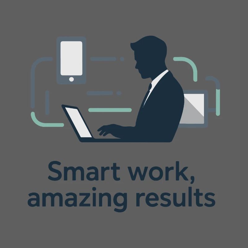 Smart Work Tech Silhouette