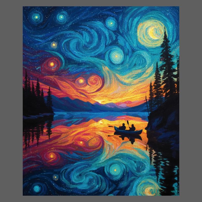 Kayak Van Gogh Starry Night