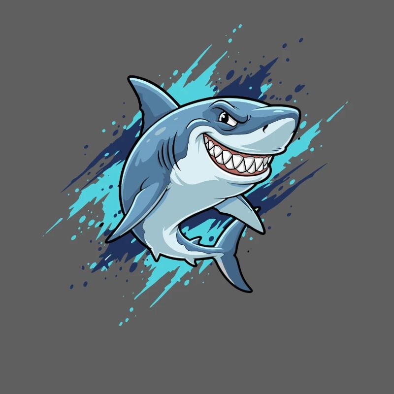 Style Splash de Requin de dessin animé