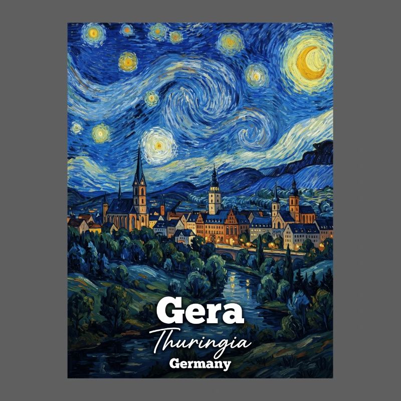 Gera Thuringia Germany Starry Night