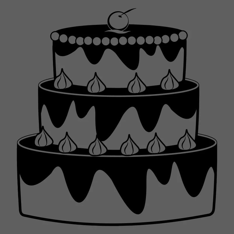 Birthday cake shadow image