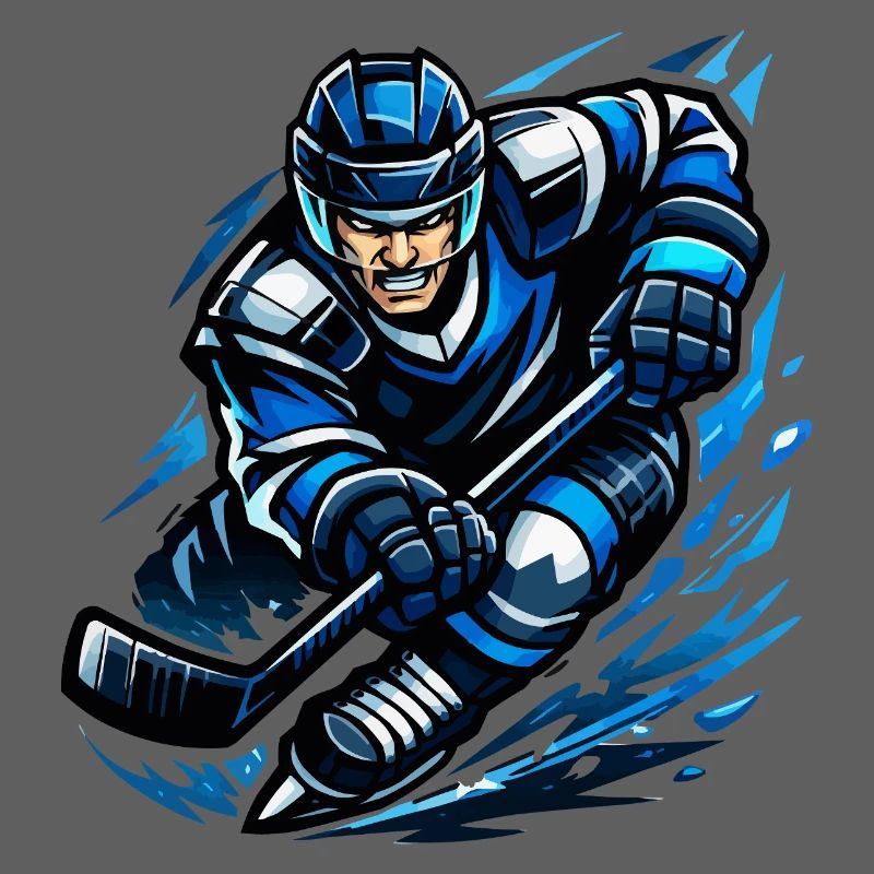 Blitzender Eishockeyspieler