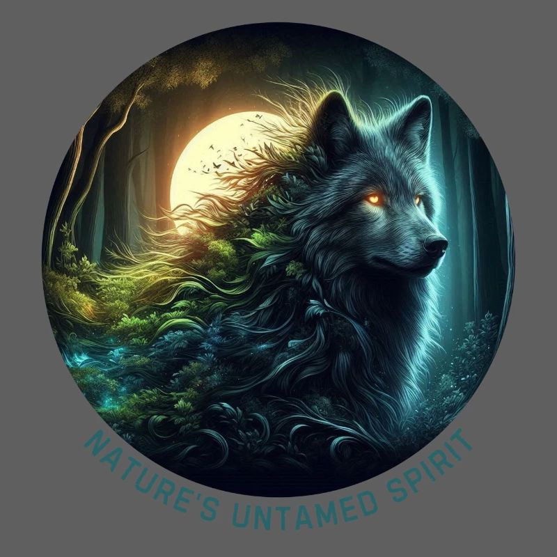 Der Wolf im Nachtwald