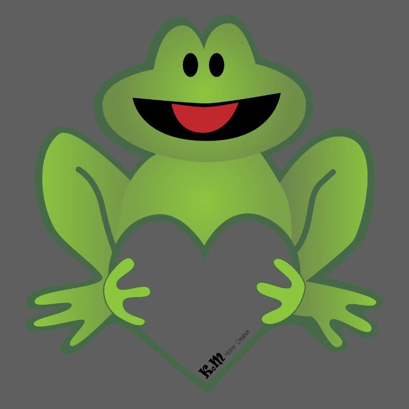 Frosch mit Hirsch