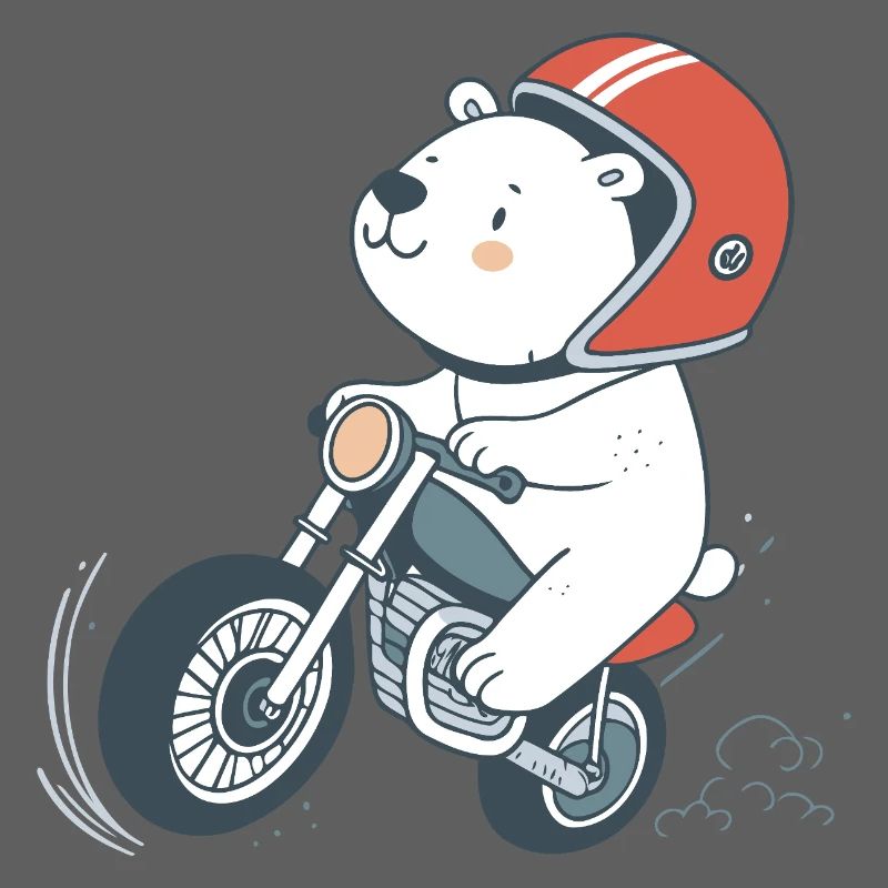 Cartoonhafter Biker-Bär