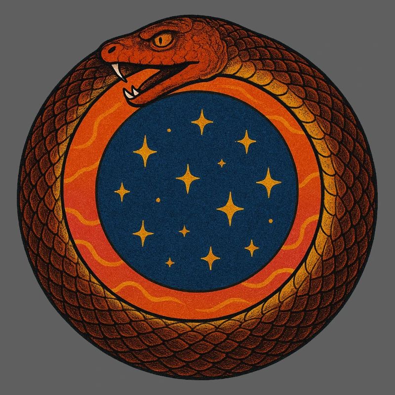 Kosmisches Ouroboros-Emblem