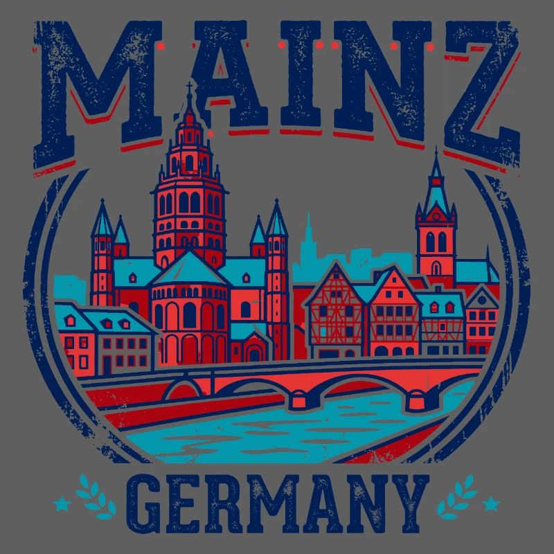Mainz Germany Cathedral Rhine River Emblem