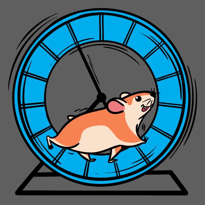 Hamster roue en cours d'exécution sprint jogging entraînement drôle