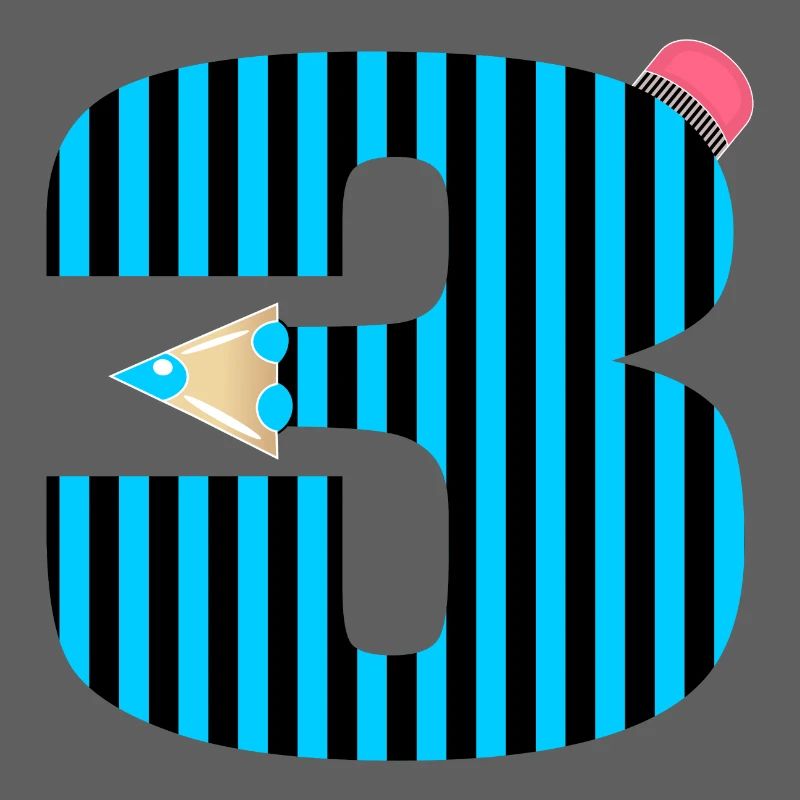 BLUE PEN THREE NUMBER 3 THIRD GRADERS