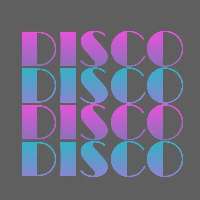 Lebendiges Disco-Textmuster-Design