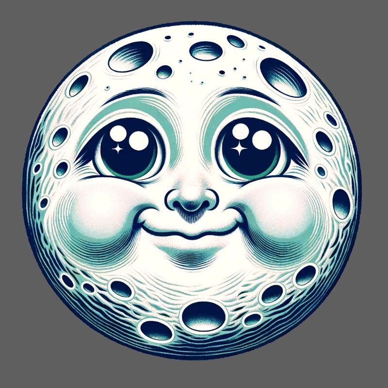 Drôle de lune avec visage