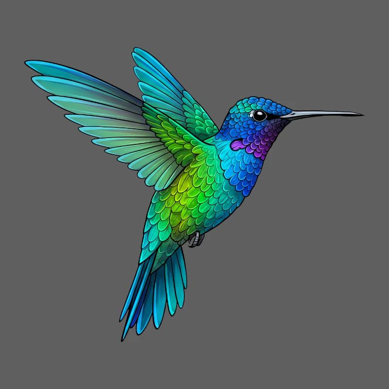 Regenbogen-Kolibri-Flug