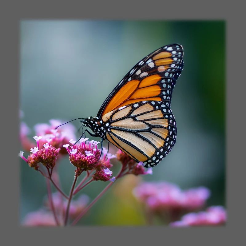 Macro du papillon monarque