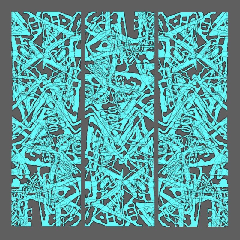 Turquoise Chaos Triptych