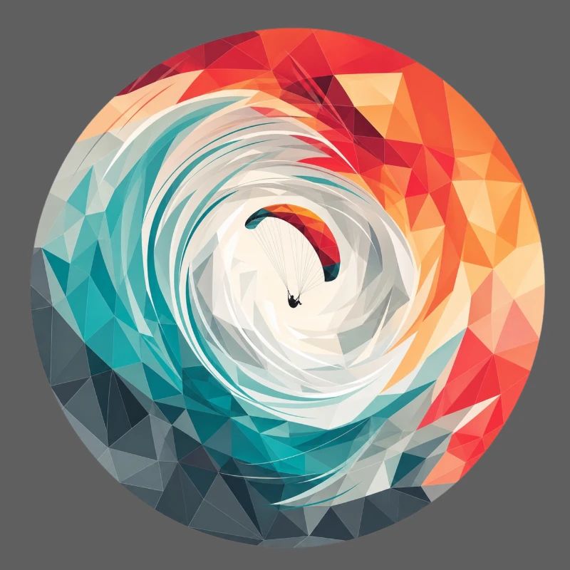 Geometric Vortex Paragliding