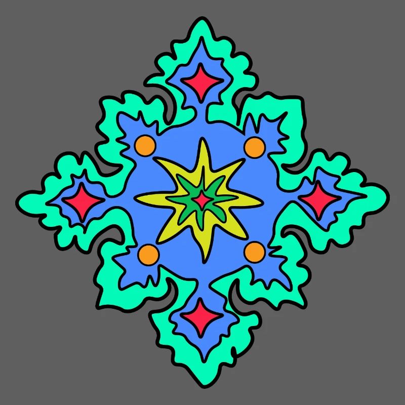 Geometrisches Mandala-Sternmuster